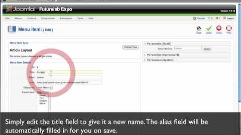 Joomla - How to edit the main menu