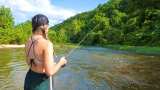 2 HOURS Fishing in the Mountains! - Creeks, River Floats, Waterfalls and More!!!