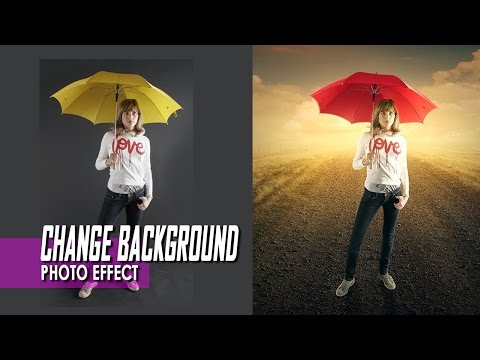 Change Background & Adding Light Effects - Photoshop Tutorial