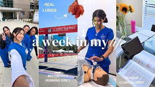 A Week In My Life * as a NURSING student* | full lab day, clinicals, running, and more!