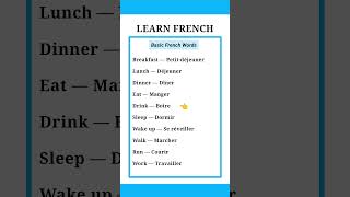 PART 7 | BASIC FRENCH WORDS