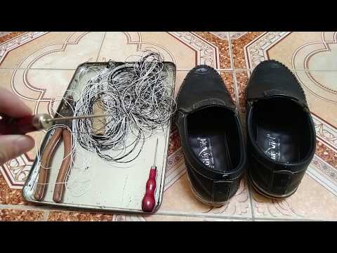 Hướng dẫn khâu giày bằng bộ dụng cụ cơ bản