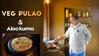 Veg pulao - Aloo kurma || Healthy combination || Food on Farm || screenshot 4