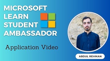 Microsoft Learn Student Ambassador Program Video - MLSA Guide | Abdul Rehman