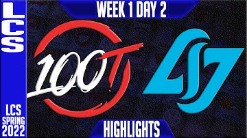 100 vs CLG Highlights | LCS Spring 2022 W1D2 | 100 Thieves vs Counter Logic Gaming