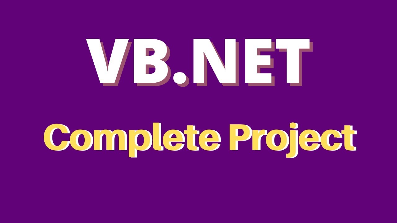 vb code  Update 2022  VB.Net Complete Project For Beginners With Source Code