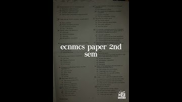 Economics paper 2nd sem