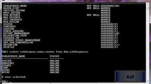 Creating Managing Droping Oracle Database Tablespaces