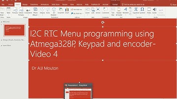 I2C-RTC programming using Atmega328P Keypad encoder-Video 4