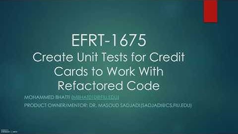 EFRT-1675 - Create Unit Tests for Credit Cards to Work With Refactored Repository