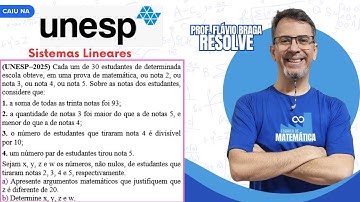 Unesp 2025 - Vestibular de inverno - Sistemas Lineares - 2ª fase