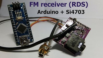 Si4703 FM Tuner Breakout board (external antenna mod) + Arduino Nano testing (RDS)