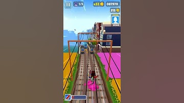 Subway Surfers: Clour cloud glitch with jetpack