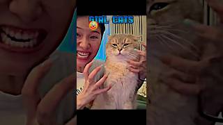 Girls cat cuteness 😍 vs boy cat Aura #shocking #cat #trolledit