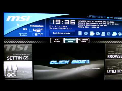Updating MSI Z77 MPOWER BIOS - YouTube