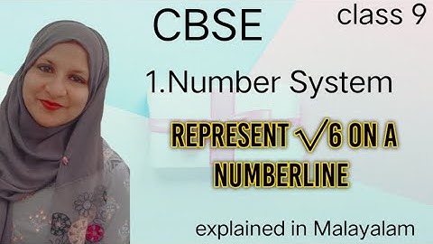 Represent √6 on a numberline CBSE maths class 9 in Malayalam