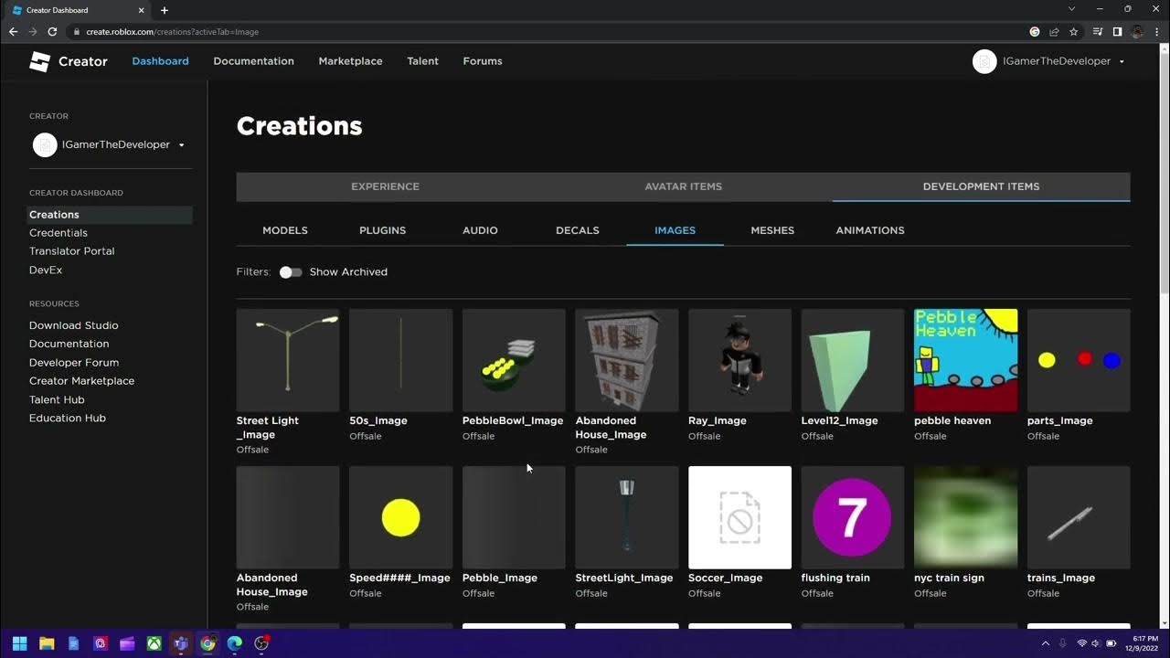 New Roblox Studio Creator Dashboard + Upload Image 