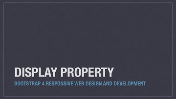 Bootstrap 4 (Alpha 6) utilities: Display property