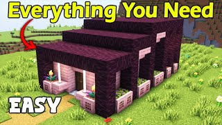 Minecraft : Cherry Blossom Modern House Tutorial ⚒