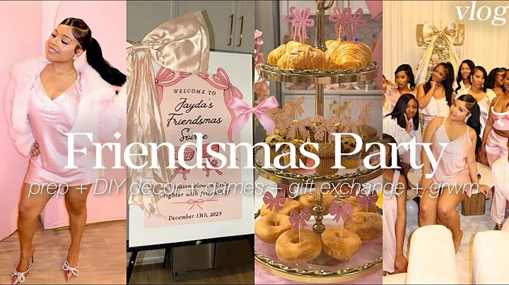 vlogmas: MY ANNUAL FRIENDSMAS PARTY 🎀🤍 ( grwm + gift exchange + game night + DIY decor + errands 🤍)