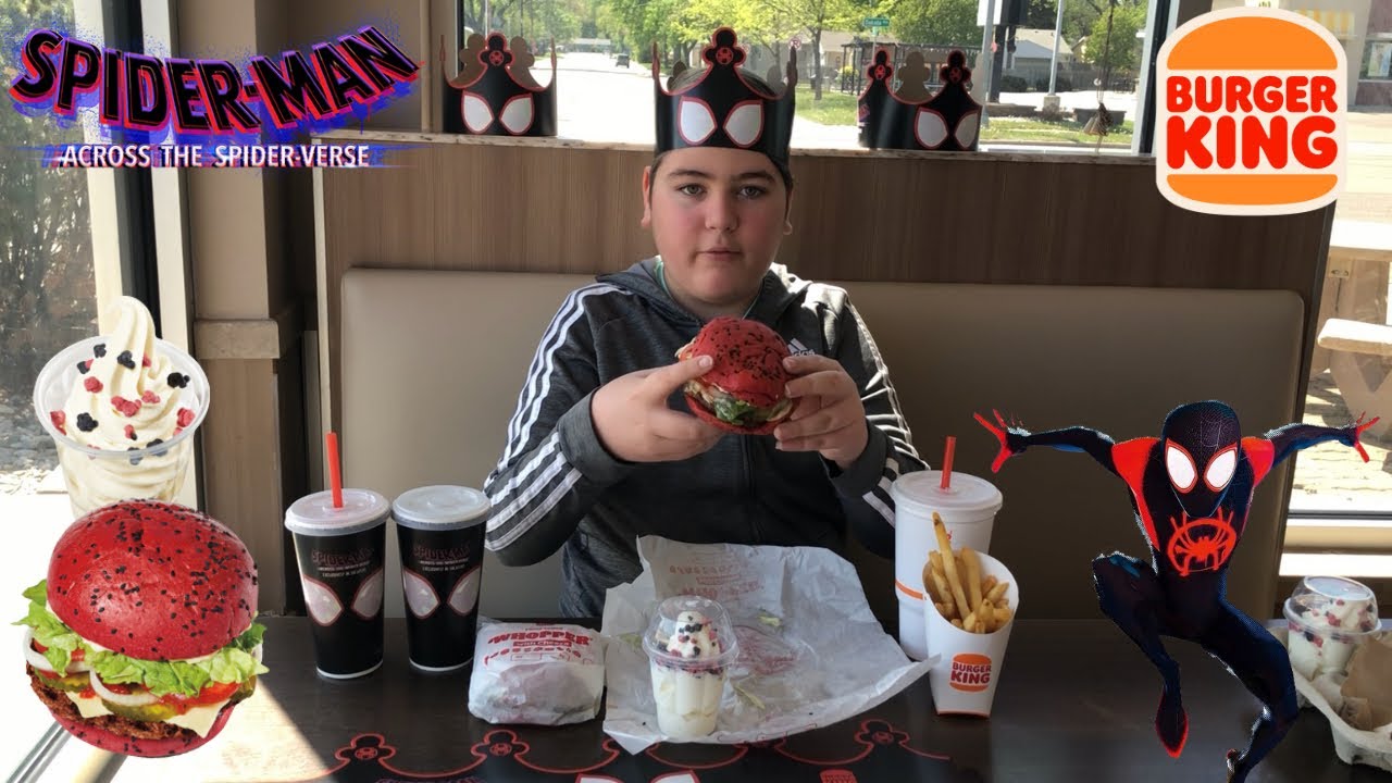 SpiderMan Across the SpiderVerse Burger King Meal Review YouTube
