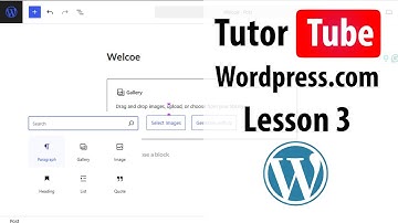 Wordpress com - Lesson 3 - Dashboard Interface