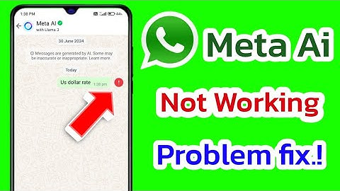 whatsapp meta ai not working!! whatsapp meta ai kaam nhi kar raha!!