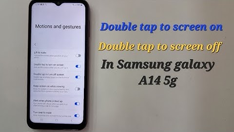 Samsung galaxy a14 me double tap screen on and off kaise kare / How to enable double tap in samsung