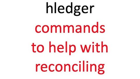 hledger reconcile
