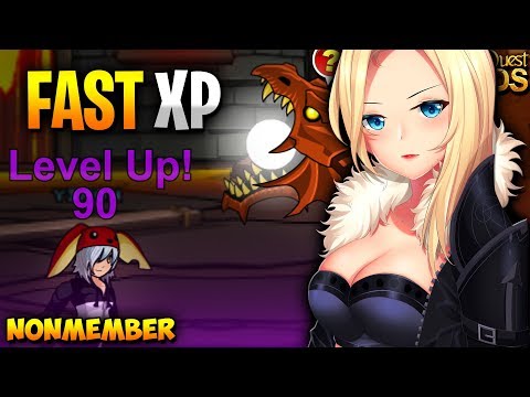 How to level up Fast (Level 90) Non   member! Easy XP AQW