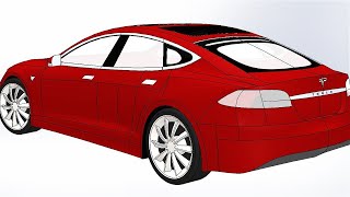 Tesla Model S Car Modelling | SolidWorks CAD Tutorial