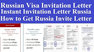 Instant Get Russian Visa Invitation Letter l Russia Invitation Letter Online l Russian Visa Letter