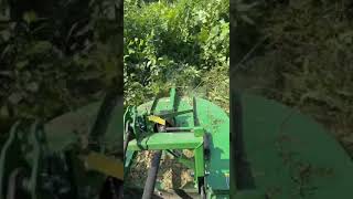 John Deere 2038R brush hogging