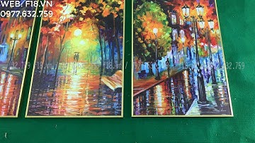 TRANH SƠN DẦU ĐÔI TÌNH NHÂN TRÊN PHỐ (CHẤT LIỆU CANVAS)