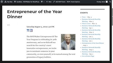 RSVPMaker for WordPress - quick demo with music