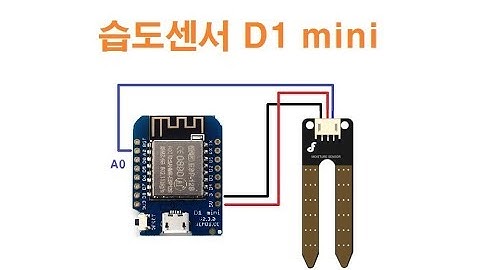 Moisture Sensor arduino D1 mini 아두이노 [김동일교수 두원공과대학교 AI융합과] 3-14