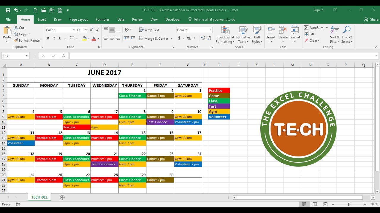 tech-011-create-a-calendar-in-excel-that-automatically-updates-colors