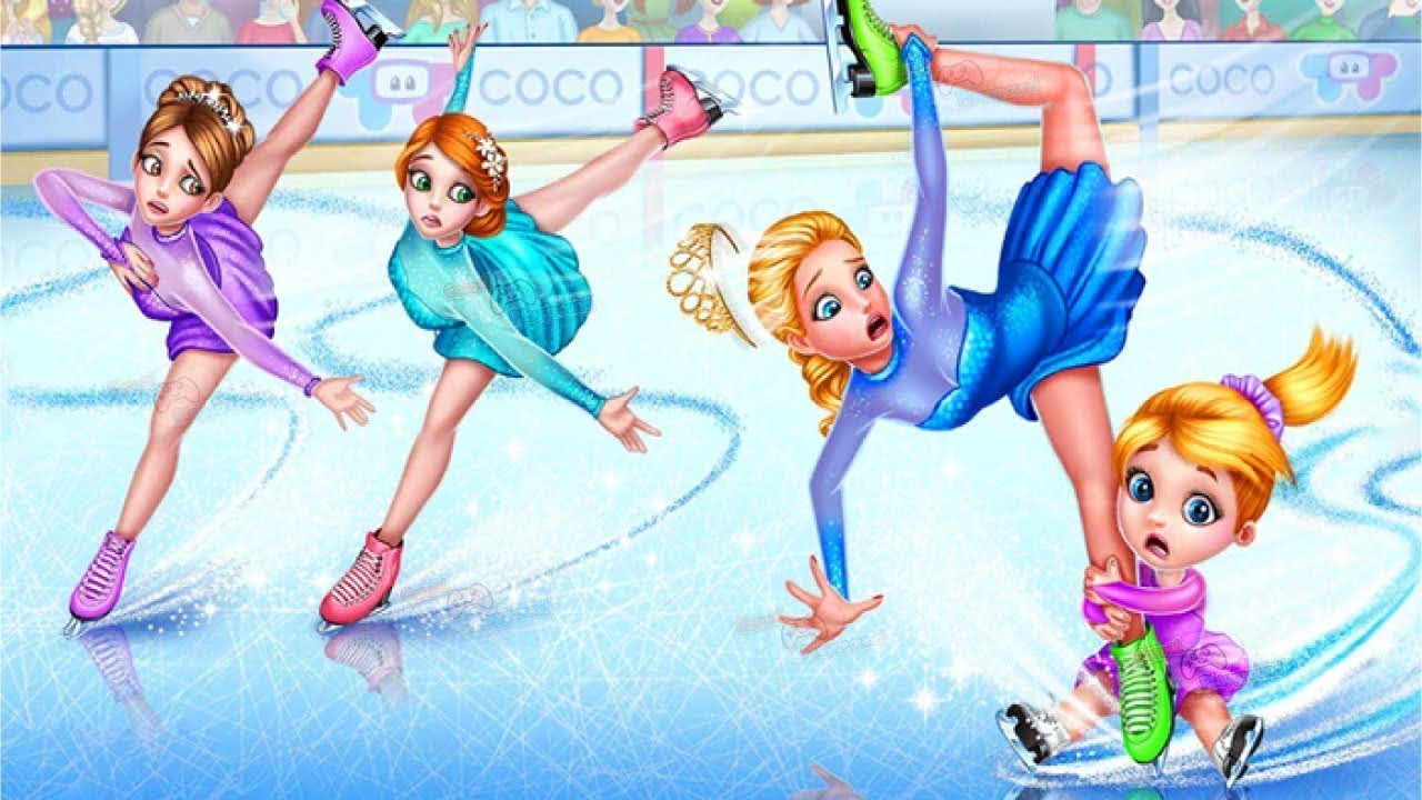 ice skating video games.kids game video.ice skating games.game playing. #.....