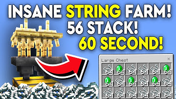 BEST STRING FARM in Minecraft Bedrock, MCPE, Consoles 1.21!