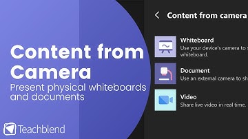 Microsoft Teams Content From Camera - Present Physical Whiteboards & Documents.
