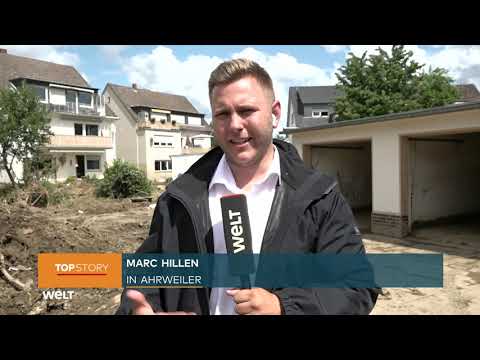 Marc Hillen live auf WELT zur Flutkatastrophe aus Ahrweiler
