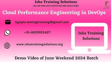 Cloud Performance Engineering DevOps Demo video on 29th June 2024.