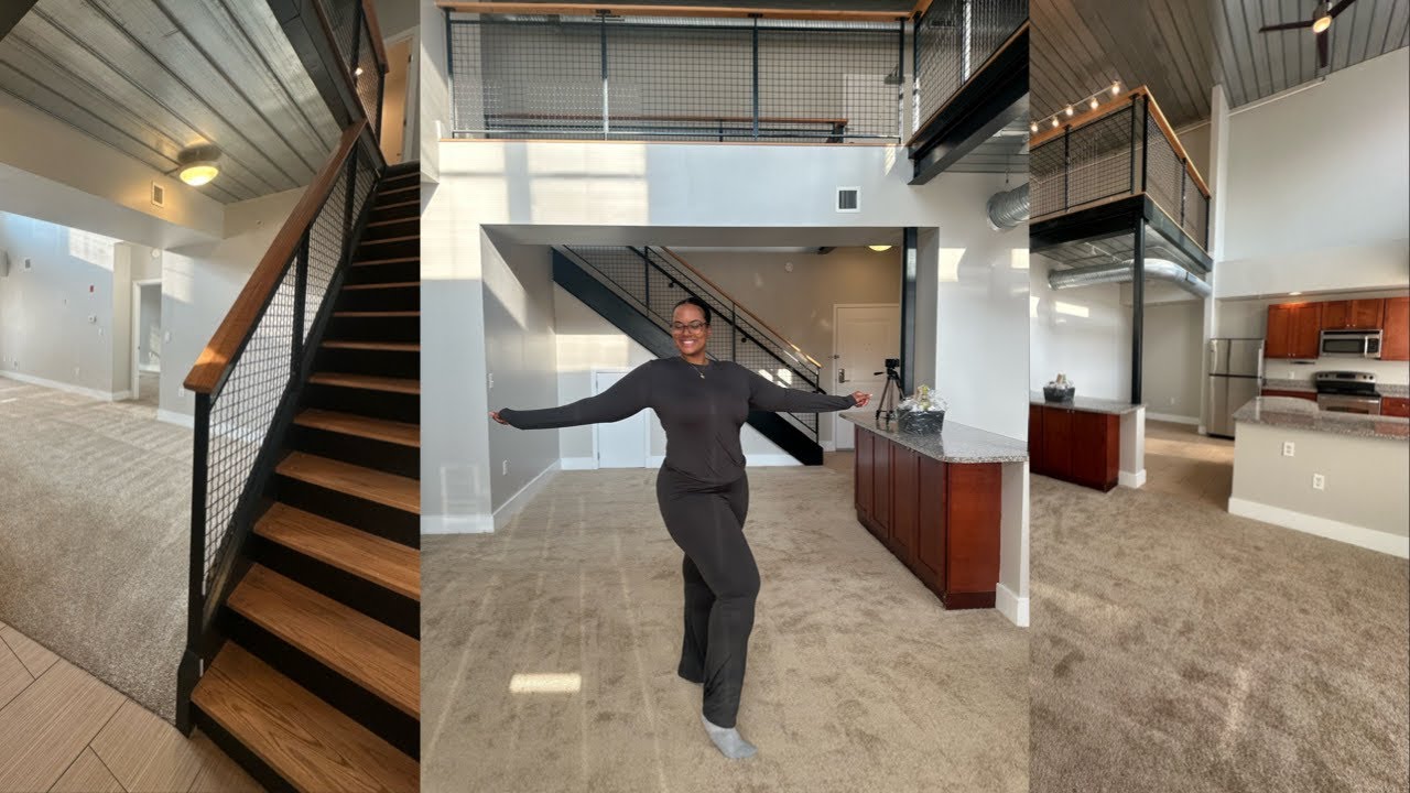 EMPTY APARTMENT TOUR🧸🏡🔑 1600 sq ft 2 Bedroom Loft