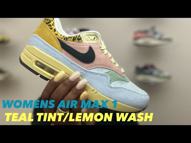 WOMEN'S Nike Air max 1 Teal Tint and Lemon Wash