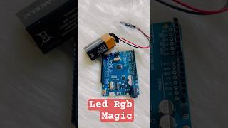 How to use Led Rgb on Arduino #led#ledrgb#ledmagic #9voltbattery #duracell