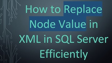 How to Replace Node Value in XML in SQL Server Efficiently