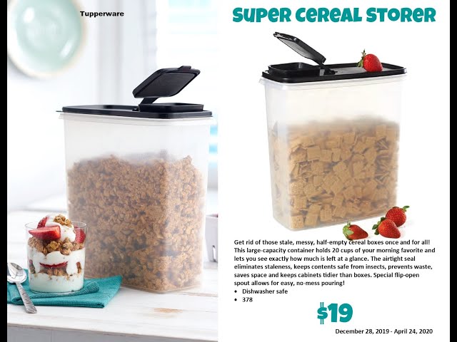 TUPPERWARE MODULAR MATES MINI CEREAL STORER Keeper Container 3.5-c