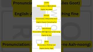 👉 “Learn Daily German Words with Easy Pronunciation | Ja Bitte, Alles gut, Keine Ahnung and Genau ”