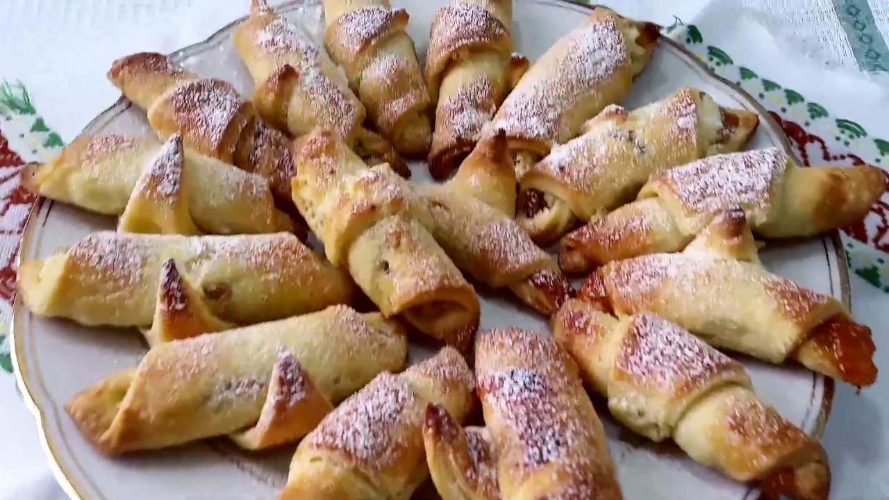 Самые вкусные рогалики из слоеного теста за 20 минут.7 рецептов Самые вкусные рогалики из слоеного теста за 20 минут.7 рецептов
