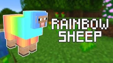 How to Make a Rainbow Sheep in Minecraft (All Versions)